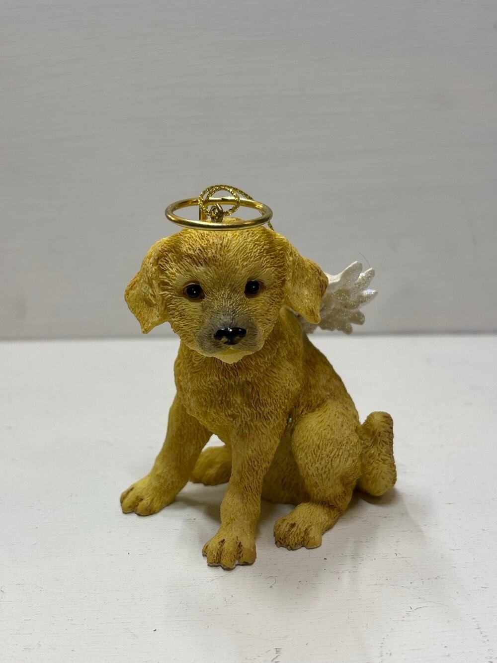Vintage Golden Retriever Puppy Angel Christmas Ornament